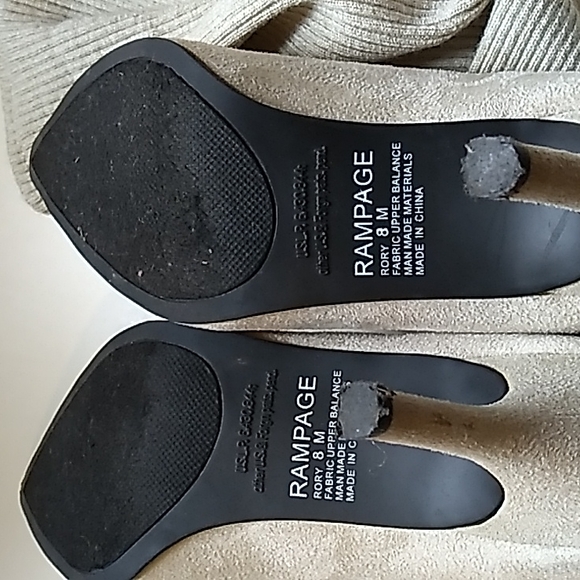 Vintage, Rampage, Fabric, Upper Balance, Beige Boots, beautiful - Picture 4 of 11